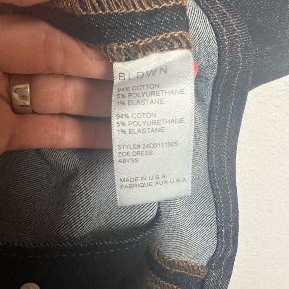 BLDWN Zoe Denim Mini Tank Dress Dark Rinse XSmall - Picture 7 of 8
